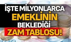 İşte milyonlarca emeklinin beklediği zam tablosu!