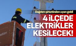 4 ilçede elektrikler kesilecek!