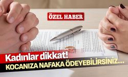 Kadınlar dikkat! Kocanıza nafaka ödeyebilirsiniz…