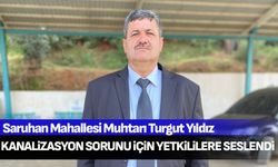 Saruhan Mahallesi'nin kanalizasyon sorunu için yetkililere seslendi