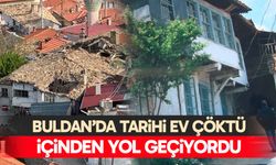 Buldan’da tarihi ev çöktü: İçinden yol geçiyordu