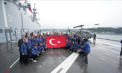 Gençlerin TCG Anadolu gemisiyle yolculuk mutluluğu