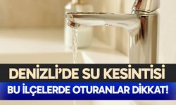Denizli'de su kesintisi – 19 Aralık 2025