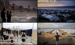 Gazze’de yağmur altında kalan çadırlar Filistinlilerin yaşadığı dramı derinleştiriyor