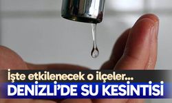 Denizli'de su kesintisi - 11 Kasım 2025