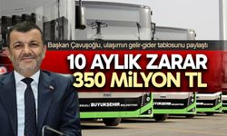 Ulaşımda 10 aylık zarar 350 milyon TL