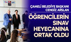 Başkan Arslan, öğrencilerin sınav heyecanına ortak oldu