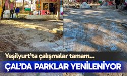 Çal'da parklar yenileniyor