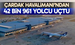 Çardak Havalimanı’ndan 42 bin 961 yolcu uçtu