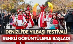 Denizli’de yılbaşı festivali renkli görüntülerle başladı