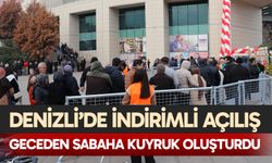Denizli'de metrelerce alışveriş kuyruğu
