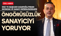Kasapoğlu: Öngörüsüzlük sanayiciyi yoruyor