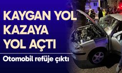 Yağışın neden olduğu kaza ucuz atlatıldı