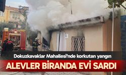 Alevler biranda evi sardı