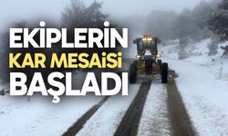 Ekiplerin kar mesaisi başladı