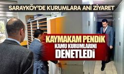 Kaymakam kamu kurumlarını denetledi