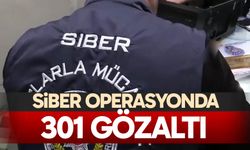Siber operasyonda 301 gözaltı