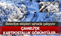 Belediye ekipleri sahada çalışıyor... Çameli'de kartpostallık görüntüler