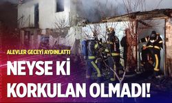 Denizli'de samanlık yangını...