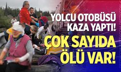 Yolcu otobüsü şarampole yuvarlandı!