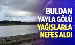 Buldan Yayla Gölü yağışlarla nefes aldı