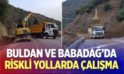 Buldan ve Babadağ’da riskli yollarda çalışma