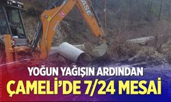 Çameli Belediyesi yağışın ardından 7/24 teyakkuzda