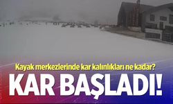 Denizli Kayak Merkezi’nde kar başladı! Kar kalınlığı…