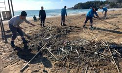 Fırtına sonrası plajlarda temizlik yapıldı