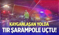 Denizli'de kaza! Tır şarampole uçtu...