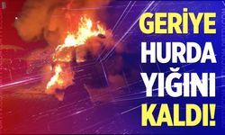 Denizli’de park halindeki araç alev alev yandı