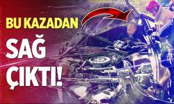 Manisa'da akıl almaz kaza! Tıra çarpıp hurdaya dönen otomobilden sürücü...