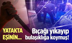 Manisa'da korkunç cinayet! Yatakta eşinin boğazını kesmiş...