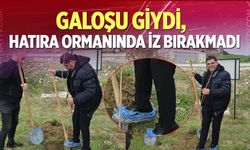 Galoşu giydi, hatıra ormanında iz bırakmadı