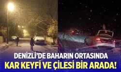 Denizli’de mevsimler karıştı: 6 ilçede kar esareti