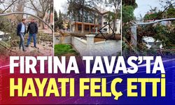 Fırtına Tavas’ta hayatı felç etti