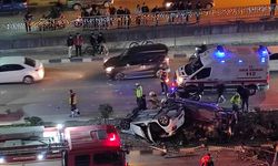 Takla atan araçlardan burunları dahi kanamadan çıktılar