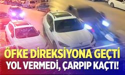 Öfke direksiyona geçti! Yol vermedi, çarpıp kaçtı!
