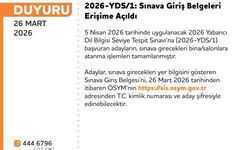 2026-YDS/1: sınav giriş belgeleri erişime açıldı