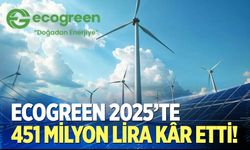 Ecogreen 2025’te 451 milyon lira kâr etti!