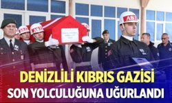 Denizlili Kıbrıs gazisi son yolculuğuna uğurlandı