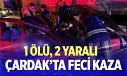 Çardak’ta feci kaza; 1 ölü, 2 yaralı