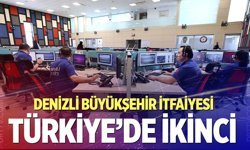 Denizli Büyükşehir İtfaiyesi Türkiye’de ikinci