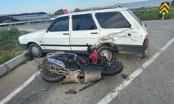 Otomobille çarpışan motosikletin sürücüsü hayatını kaybetti