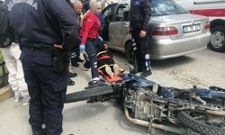 Otomobil ile motosiklet çarpıştı: 2 yaralı