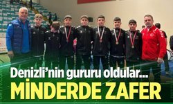 Denizlili güreşçiler minderi rakiplerine dar etti
