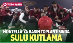 Montella'ya basın toplantısında sulu kutlama