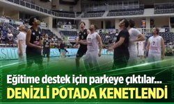 Merkezefendi Basket ve DEGİAD eğitime destek için parkede