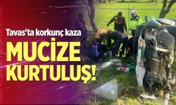 Tavas'ta korkunç kaza
