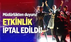 Dans etkinliği iptal edildi!